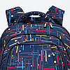 Шкільний рюкзак ортопедичний для хлопчика 3-11 клас синій абстракція з кишенями Dolly 529, фото 4
