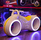 Беговел Tron Велобіг від каталка Tilly GS-0020 White/Yellow LED підсвічування Bluetooth і динаміки, фото 8
