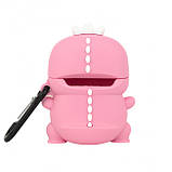 Чохол для навушників AirPods 1/2 dragon рожевий, фото 2