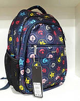 Школьный рюкзак ортопедический для девочки 2-5 класс тканевый с карманами 39*30 см Dolly 532 синий