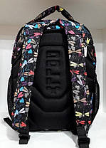 Шкільний рюкзак ортопедичний 2-5 клас для дівчинки Стекози 39*30 см Dolly 533 чорний, фото 2