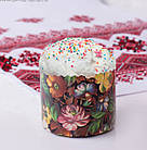 Форма для пасхи паперова "Жостово" форма для випікання куліча 110х85мм, 300 грамів, набір 50 шт. міксів, фото 2