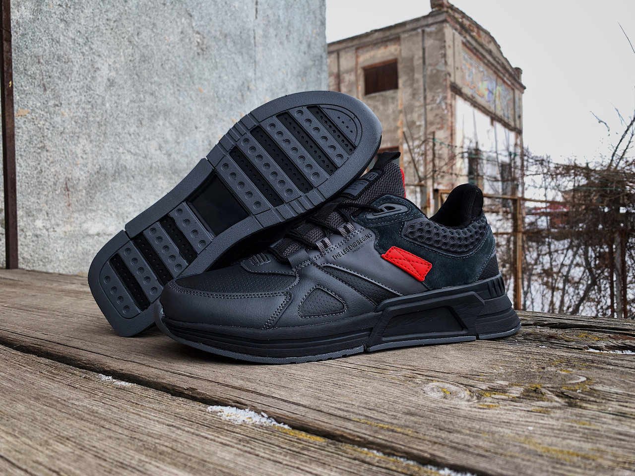 Чоловічі кросівки BaaS Calculated Grey/Black сірі з чорним