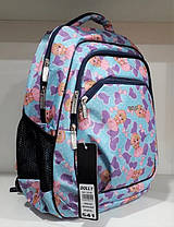 Ортопедичний Рюкзак шкільний для дівчинки 2-4 клас Принцеси Dolly 541 блакитний, фото 5