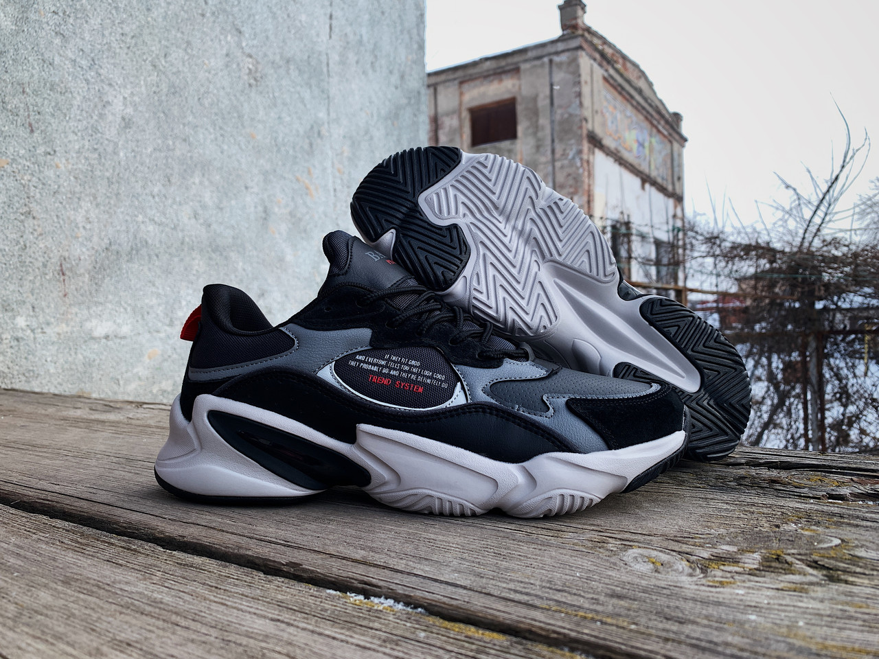 Чоловічі кросівки BaaS Ploa Grey/Black сірі з чорним