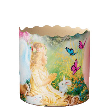 Форма для пасхи паперова "Ангел", форма для випікання куліча 110х85мм, 300 грамів, набір 50 шт., фото 1