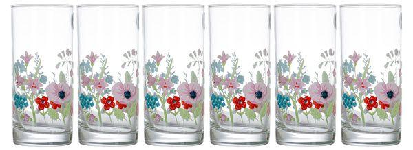 Набір склянок високих LUMINARC Amsterdam Rose Pompon 6 пр Колір прозорий з малюнком 3684n