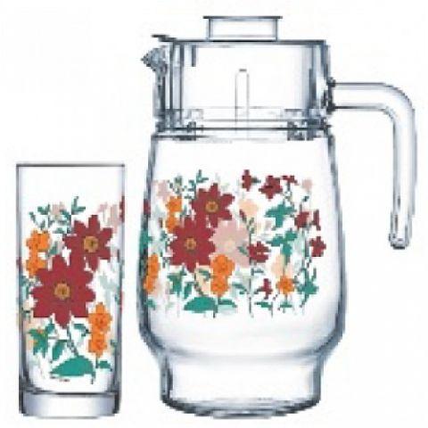 Набір для води LUMINARC Arcopal All in Bloom 7 пр Колір прозорий з малюнком 6031p