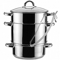 Соковарка Українка з клейпанними ручками об'ємом 8 літрів із неіржавкої сталі