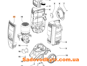 Кришка помпи для мийки високого тиску Oleo-Mac PW 121 C (CH04770226B)