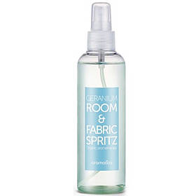 Аромаспрей для будинку з натуральною ефірною олією герані Aromatica Geranium Room & Fabric Spritz 200 мл