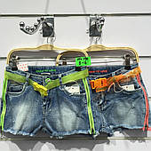 Підліткові джинсові шорти для дівчаток оптом H&H 8-16 років