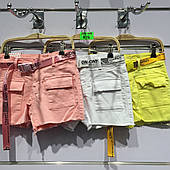 Котонові підліткові літні шорти для дівчаток опто H&H 8-16 років