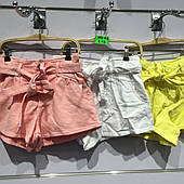 Підліткові котонові літні шорти для дівчаток оптом H&H 8-16 років