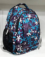 Рюкзак школьный ортопедический для девочки на 3-6 класс Dolly 535 фиолетовый с принтом Ромашки
