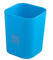 Стакан пластиковый для канц. принадлежностей Buromax RUBBER TOUCH голубой (BM.6352-14)