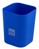 Стакан пластиковый для канц. принадлежностей Buromax RUBBER TOUCH синий (BM.6352-02)