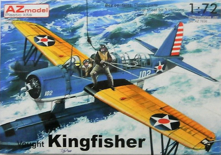 Пластикова модель 1/72 AZ model 7636 американський гідролітак Kingfisher US Navy, фото 1