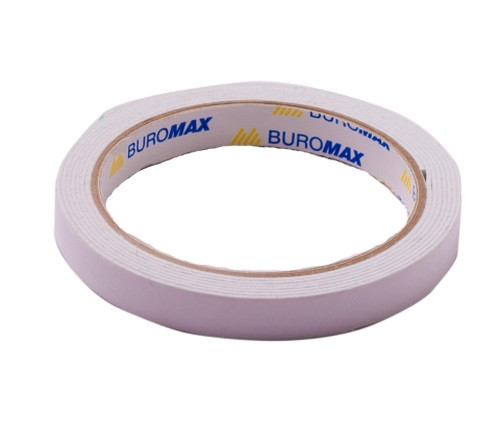 Клеєння стрічка двостороння Buromax JOBMAX 12 мм х 2 м білий (BM.7512)