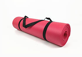 Килимок для фітнесу та йоги NBR 10 мм (червоний) - Каремат туристичний