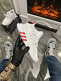 Чоловічі / жіночі кросівки Adidas Equipment EQT White Red, білі кросівки адідас еквіпмент ект, фото 5