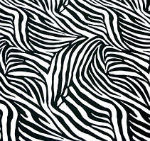 DYNAMIC ZEBRA PRINT ON LYCRA BLACK ON WHITE Chrisanne Clover 1м