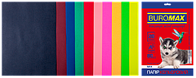 Набір кольорового паперу для друку 80г/м2, BUROMAX, DARK+NEON