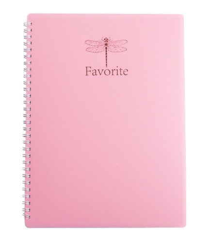 Записна книга блокнот Buromax FAVOURITE PASTEL пластикова обкладинка 80 аркушів А4 клітина рожевий