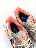 Жіночі кросівки Adidas Ozweego Beige Orange Blue, різнокольорові кросівки адідас озвіго, фото 7
