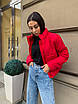 Стильна коротка демісезонна червона куртка жіноча, фото 5