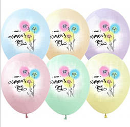 Гелієві кульки 30 см "8 березня!" ціна за один шар