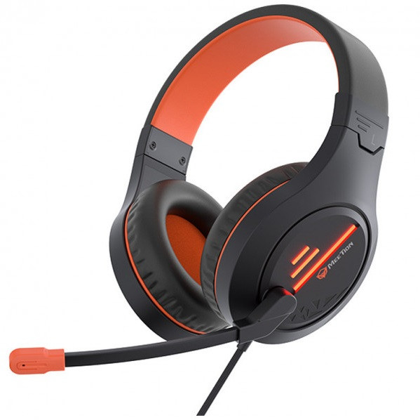 Навушники ігрові MeeTion Gaming Backlit MT-HP021, чорно-помаранчеві, фото 1