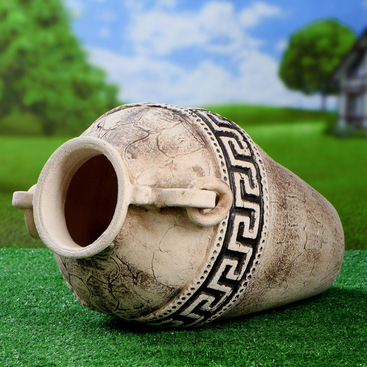 Амфора кашпо для саду "Капля" 50х30 см шамотна глина, фото 1