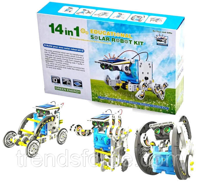 Конструктор робот на солнечной батарее Educational Solar Robot 14в1 183954 - фото 3 - id-p1363600468