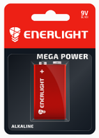 Батарейка 9V 560mAh ENERLIGHT MEGA POWER тип 6LR61 (6F22) "Крона"