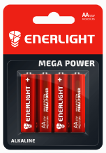 Батарейки ENERLIGHT MEGA POWER AA 1.5 V 2600 mAh. (комплект 4 шт.)