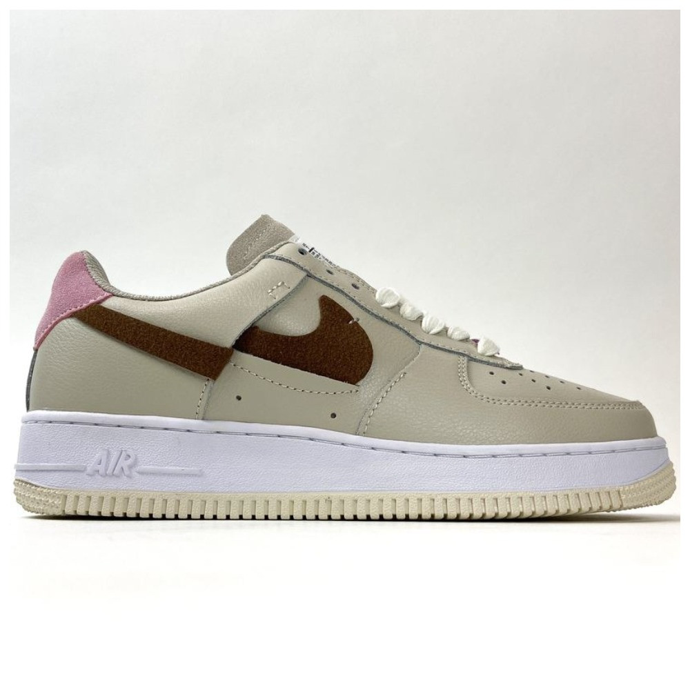 Жіночі кросівки Nike Air Force 1 '07 Low Beige, бежеві шкіряні кросівки найк аїр форс 1 лов аір, фото 1