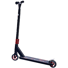 Трюковий самокат Maraton Turbo двоколісний з посиленою рамою (чорний з червоним)