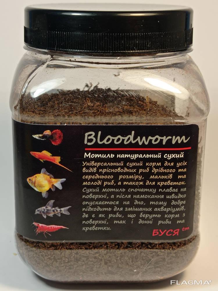 Мотыль сухой "Bloodworm" тм Буся - корм для аквариумных рыб и креветок 450мл/120г - фото 3 - id-p1363655394