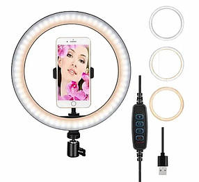 Кільцева LED-лампа 31 см 1 кріплення телефону USB S31