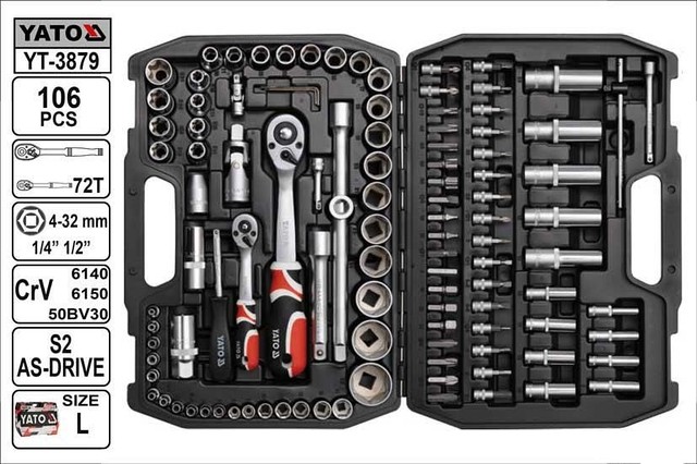 Набір інструменту 106 предметів Yato YT-3879, фото 1