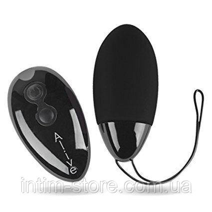 Потужне віброяйце Alive Magic Egg MAX Black з пультом ДК, потужне, фото 1