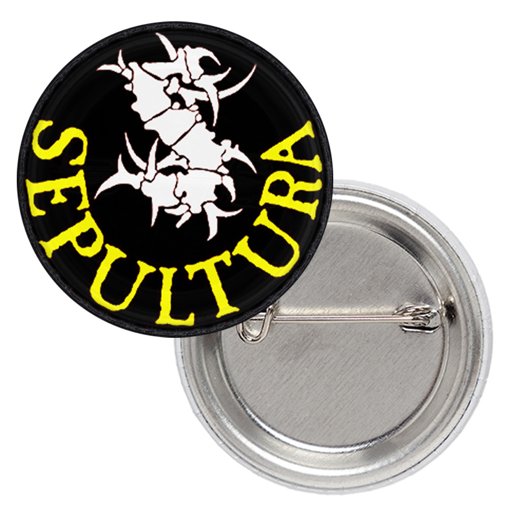 Значок Sepultura (yellow and white logo)