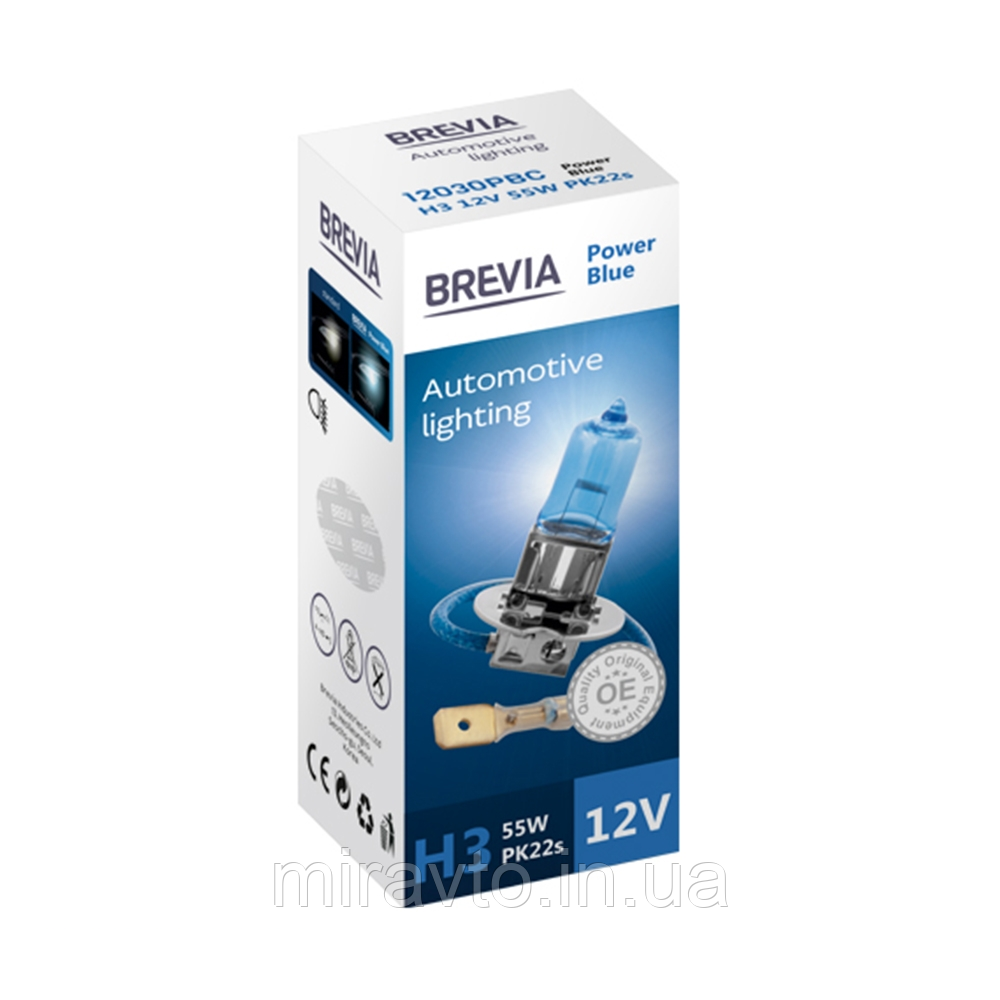 Галогенна лампа H3 BREVIA Power Blue (1шт.)