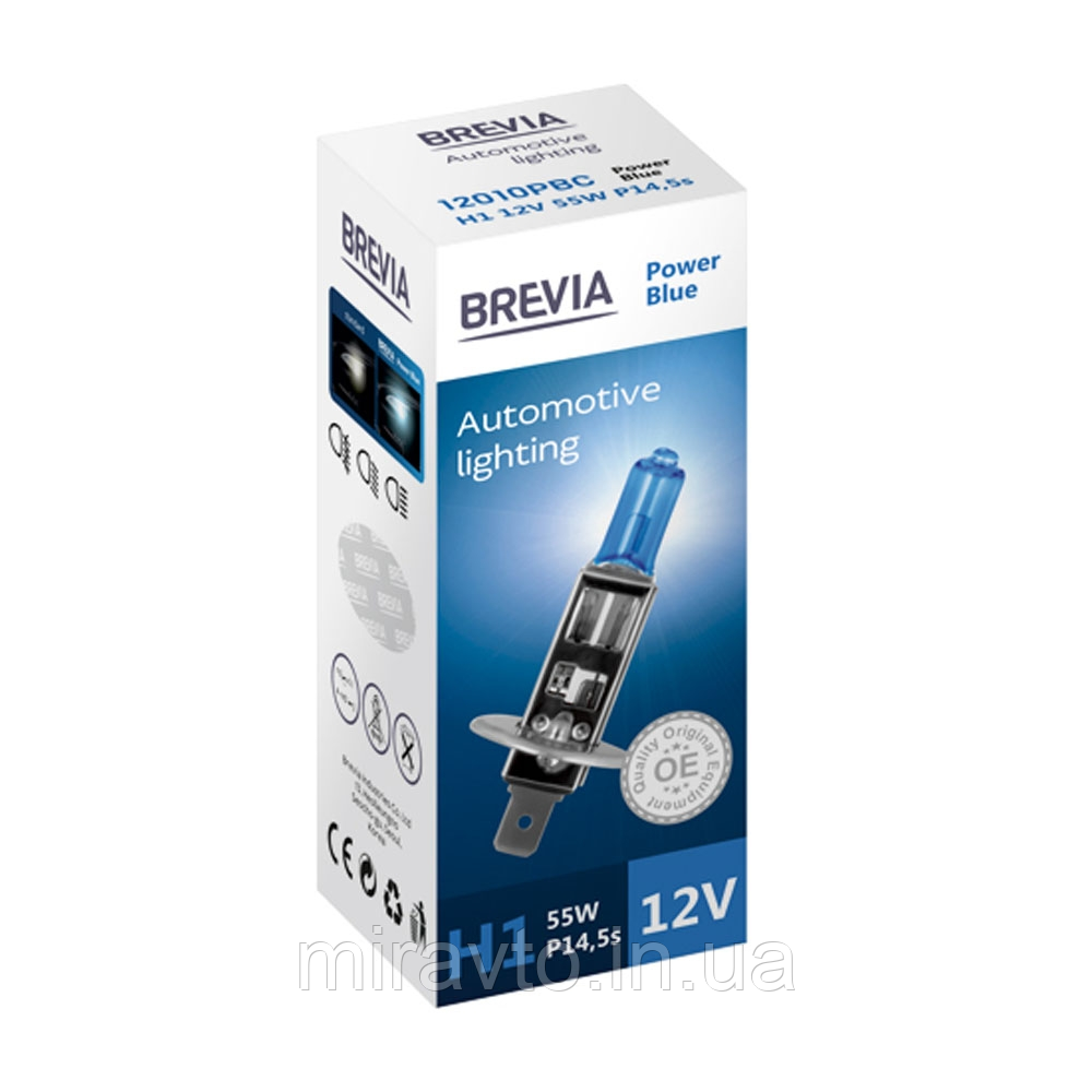 Галогенна лампа H1 BREVIA Power Blue (1 шт.)