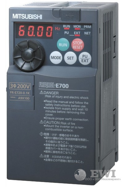 Частотний перетворювач Mitsubishi Electric (Міцубісі) FR-E740-026SC-EC 0,75 кВт 3 ф 380 В