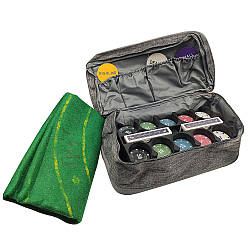 Покерний набір дорожній в сумочці 200 фішок 62003P