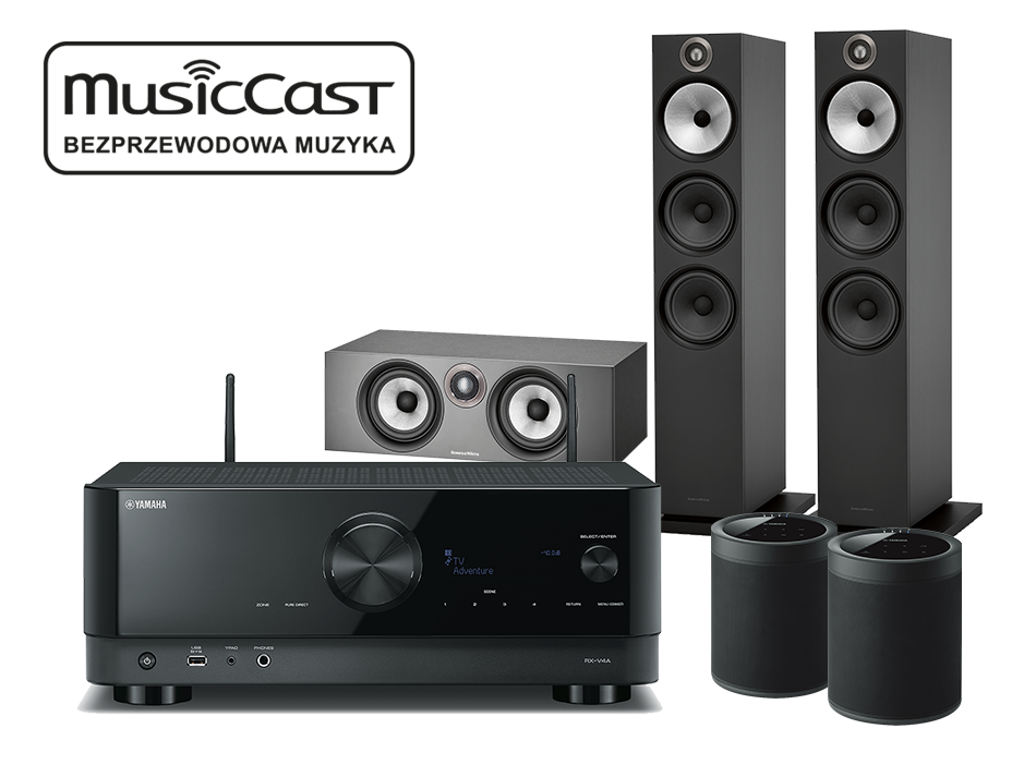 Yamaha RX-V6A + Bowers & Wilkins 603 S2 Anniversary Edition + HTM6 S2 Anniversary Edition + 2 x MusicCast 20