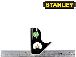 Косинець кутомір універсальний комбінований із рівнем 300 мм Stanley 0-46-151