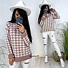 Жіночий стильний теплий светр із візерунком лапка, фото 4